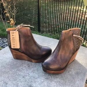 SALE! Bed Stu Ghent Wedge Platform Booties Sz 6